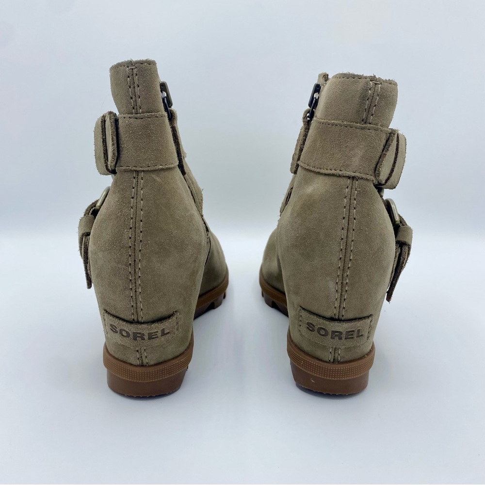Sorel Khaki II Joan Of Arctic Wedge II Buckle Ankle Boot Size 7.5 - Picture 10 of 14
